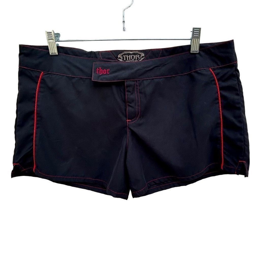 Thor Shorts Women's Juniors Size 7 (28/M) Black Velcro Closure Swimming Shorts
